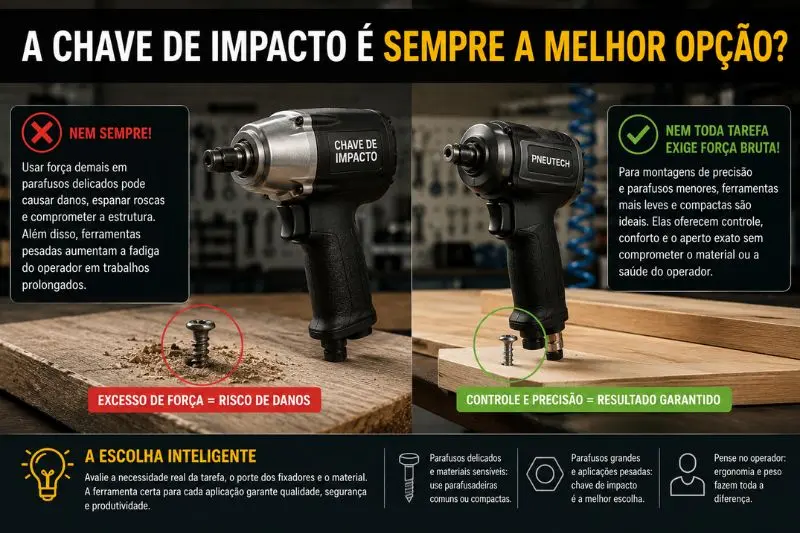 A chave de impacto é sempre a melhor opção
