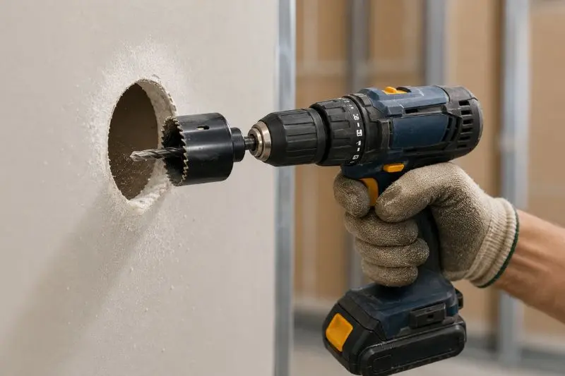 Pode furar drywall com furadeira