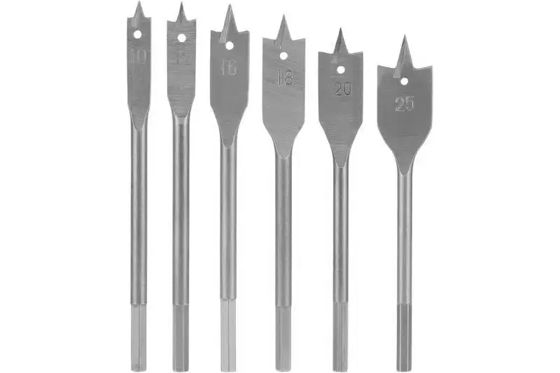 Jogo de Brocas Chatas para Madeira 6 Peças Sparta