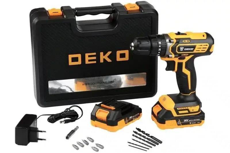 DEKO Parafusadeira Furadeira de Impacto 3/8″ ｜ DKCD20ID01-5S3