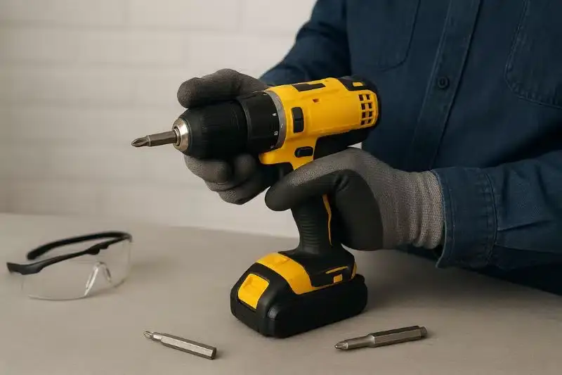 Usando a Parafusadeira pela Primeira Vez