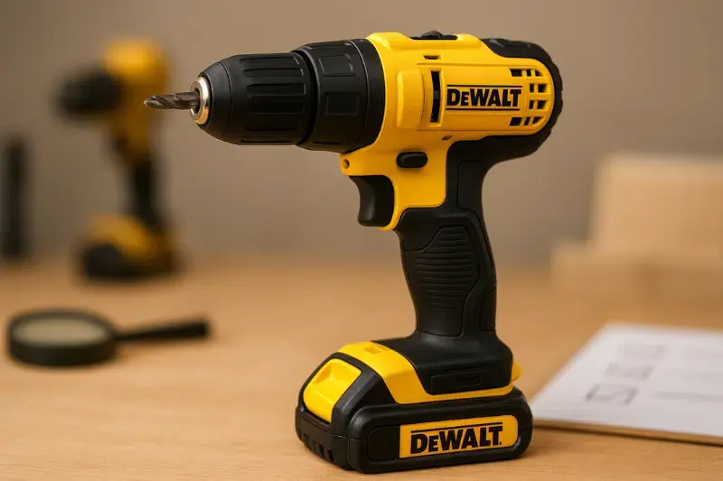 Verifique a embalagem e o acabamento da parafusadeira