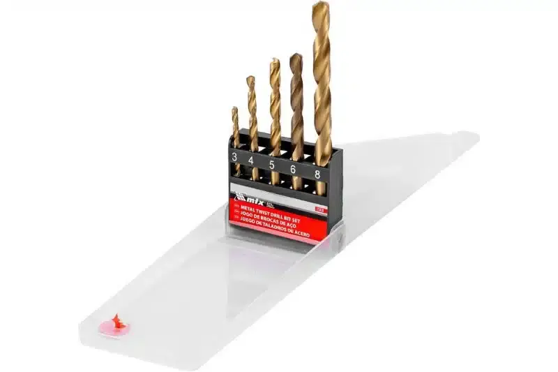 Jogo de Brocas Aço Rápido para Metal 3 a 8 mm 5 Peças MTX